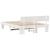 Cadru de pat cu headboard Alb 160 x 200 cm Lemn de brad GartenMobel Dekor