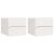 Noptieră cu sertar 2 pcs Alb 39 x 34 x 33 cm Pin masiv GartenMobel Dekor