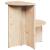 Masă laterală Natural 50 x 40 x 50 cm Lemn de brad solid GartenMobel Dekor