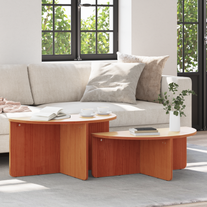 Masă de cafea 2 pcs Maro ceruit 79 x 39.5 x 40 cm GartenMobel Dekor