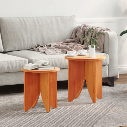 Set de măsuțe de cafea 2 pcs Maro ceruit 41.5 x 41.5 x 44 cm GartenMobel Dekor