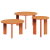 Set de măsuțe de cafea 3 pcs Maro ceruit 47.5 x 47.5 x 27 cm GartenMobel Dekor