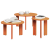Set de măsuțe de cafea 3 pcs Maro ceruit 47.5 x 47.5 x 27 cm GartenMobel Dekor