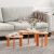 Set de măsuțe de cafea 3 pcs Maro ceruit 47.5 x 47.5 x 27 cm GartenMobel Dekor