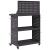 Cărucior pentru unelte cu raft cu roata Negru 65 x 35 x 111 cm Metal GartenMobel Dekor