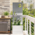Ghiveci de Grădină cu Panou Decorativ Argintiu 50 x 140 cm GartenMobel Dekor