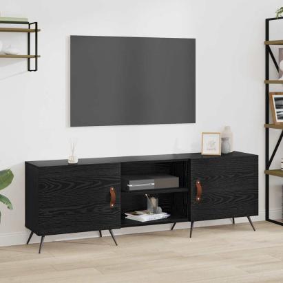 Cabinet TV cu raft Stejar negru 150 x 30 x 50 cm Lemn compozit GartenMobel Dekor