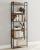 VASAGLE Biblioteca 60x24x186 cm, 6 rafturi, stil industrial, PAL si otel, maro rustic-negru Household NewTrend