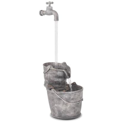 Decor cu apă curgătoare, robinet și găleți, polirășină GartenMobel Dekor