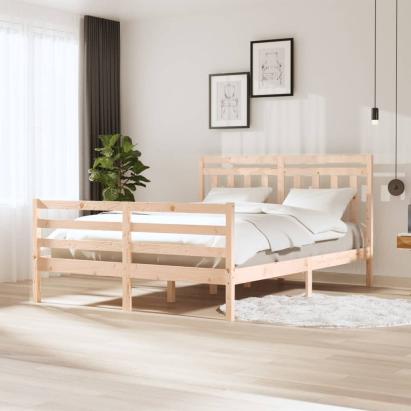 Cadru de pat, 150x200 cm, lemn masiv, King Size GartenMobel Dekor