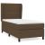 Pat box spring cu saltea, maro închis, 90x200 cm, textil GartenMobel Dekor