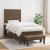 Pat box spring cu saltea, maro închis, 90x200 cm, textil GartenMobel Dekor