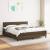 Pat continental cu saltea maro închis 180x200cm material textil GartenMobel Dekor