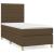 Pat box spring cu saltea, maro închis, 90x200 cm, textil GartenMobel Dekor