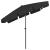 Umbrelă de soare de plajă, negru, 200x125 cm GartenMobel Dekor