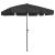 Umbrelă de soare de plajă, negru, 200x125 cm GartenMobel Dekor