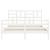 Cadru de pat cu tăblie, alb, 160x200 cm, lemn masiv GartenMobel Dekor