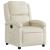 Fotoliu rabatabil electric, crem, piele ecologică GartenMobel Dekor