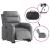 Fotoliu rabatabil electric cu ridicare, gri, piele ecologică GartenMobel Dekor