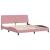 Cadru de pat cu lumini LED, roz, 180x200 cm, catifea GartenMobel Dekor