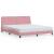 Cadru de pat cu lumini LED, roz, 180x200 cm, catifea GartenMobel Dekor