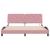 Cadru de pat cu lumini LED, roz, 180x200 cm, catifea GartenMobel Dekor