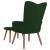 Scaun de relaxare cu taburet, verde închis, catifea GartenMobel Dekor