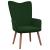 Scaun de relaxare cu taburet, verde închis, catifea GartenMobel Dekor