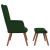 Scaun de relaxare cu taburet, verde închis, catifea GartenMobel Dekor