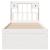 Pat cu bibliotecă fără saltea, alb, 90x190 cm, lemn masiv pin GartenMobel Dekor