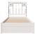 Pat cu bibliotecă fără saltea, alb, 90x190 cm, lemn masiv pin GartenMobel Dekor