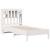 Pat cu bibliotecă fără saltea, alb, 90x200 cm, lemn masiv pin GartenMobel Dekor