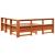 Pat cu bibliotecă fără saltea maro 200x200 cm lemn masiv de pin GartenMobel Dekor