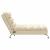 Șezlong de masaj cu perne, crem, material textil GartenMobel Dekor