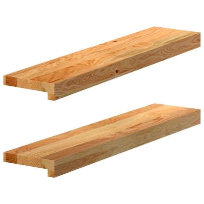 Pervaz 2 buc lemn masiv de maro deschis 70x15x2 cm GartenMobel Dekor