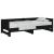 Pat extensibil de zi, negru, 2x(90x200) cm, lemn masiv pin GartenMobel Dekor