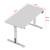 Birou, pro.tec, PXST-0122 Ringe, 120 x 60 cm, pal, otel, plastic, alb, reglabil pe inaltime HausGarden Leisure