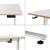 Birou, pro.tec, PXST-0122 Ringe, 120 x 60 cm, pal, otel, plastic, alb, reglabil pe inaltime HausGarden Leisure