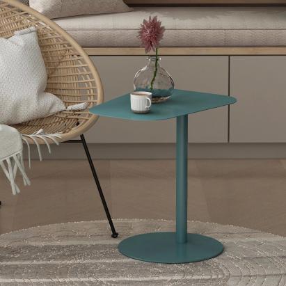 Masuta Nastätten 50x50x38cm albastru mat [en.casa] HausGarden Leisure