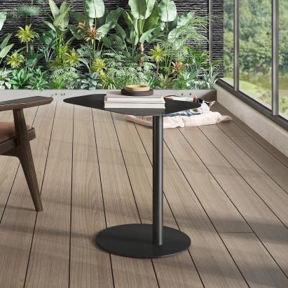 Masuta Nastätten 50x50x38cm negru mat [en.casa] HausGarden Leisure
