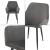 Set 2 scaune tapitate Hollola gri inchis [en.casa] HausGarden Leisure