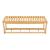 Raft, en.casa, PXNB-0702 Langeland, 20,5 x 59,5 x 25,5 cm, bambus, natur, cu 4 agatatori, montabil pe perete HausGarden Leisure