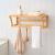 Raft, en.casa, PXNB-0702 Langeland, 20,5 x 59,5 x 25,5 cm, bambus, natur, cu 4 agatatori, montabil pe perete HausGarden Leisure