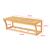 Raft, en.casa, PXNB-0702 Langeland, 20,5 x 59,5 x 25,5 cm, bambus, natur, cu 4 agatatori, montabil pe perete HausGarden Leisure