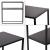 Masa consola Kuhmo 80x80x30cm metal negru cu raft [en.casa] HausGarden Leisure