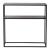 Masa consola Kuhmo 80x80x30cm metal negru cu raft [en.casa] HausGarden Leisure
