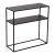 Masa consola Kuhmo 80x80x30cm metal negru cu raft [en.casa] HausGarden Leisure