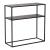 Masa consola Kuhmo 80x80x30cm metal negru cu raft [en.casa] HausGarden Leisure