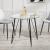 Masa, en.casa, PXXM-0101 Huittinen, 72 x 80 cm, otel, sticla, transparent, negru, blat rotund HausGarden Leisure