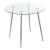 Masa, en.casa, PXXM-0107 Humppila, 75 x 87 cm, sticla, otel, transparent, crom, forma rotunda HausGarden Leisure